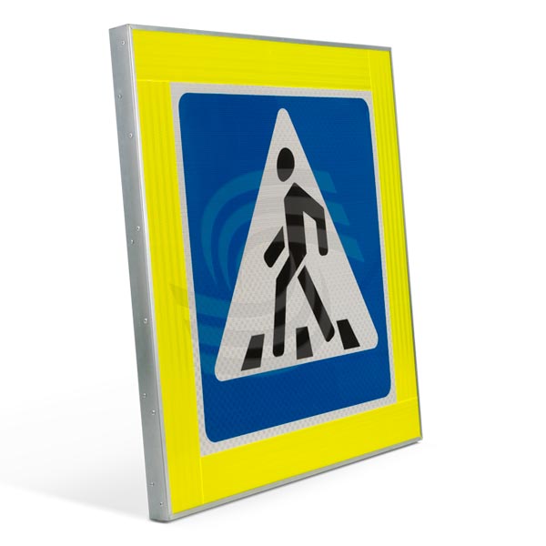 Дорожный знак с подсветкой «Пешеходный переход»